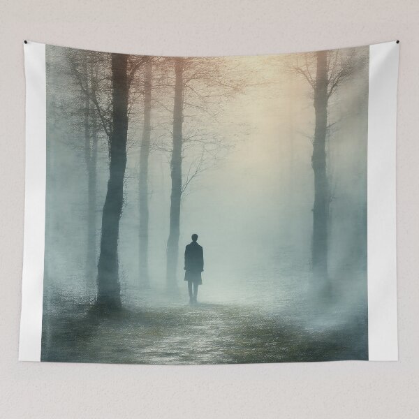 Item preview, Lone Figure Lost in Ethereal Mist designed and sold by PanoramaPrints.
