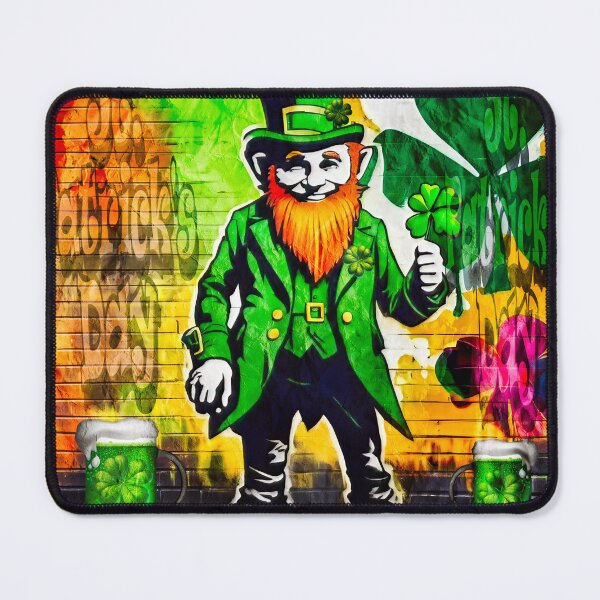 Item preview, St Patrick's Day Celebration Irish Leprechaun Graffiti designed and sold by Drone-tees.
