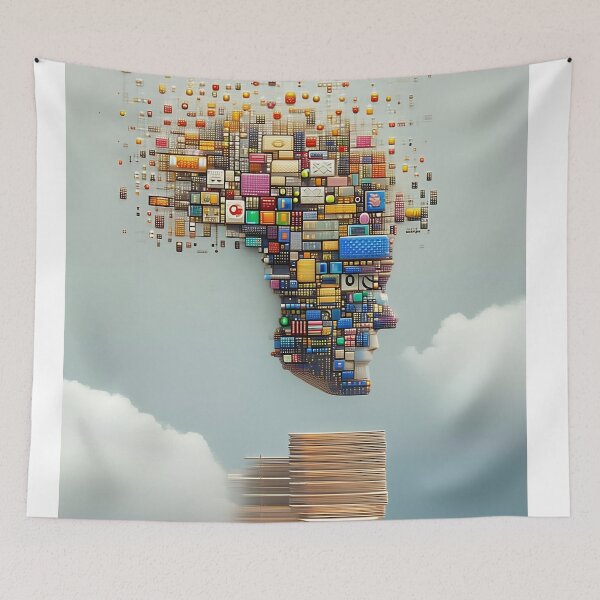Item preview, Dance of Colors in Serene Blues designed and sold by PanoramaPrints.