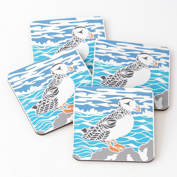 Item preview, Puffin on a Rock Papercut designed and sold by Stacey Young.