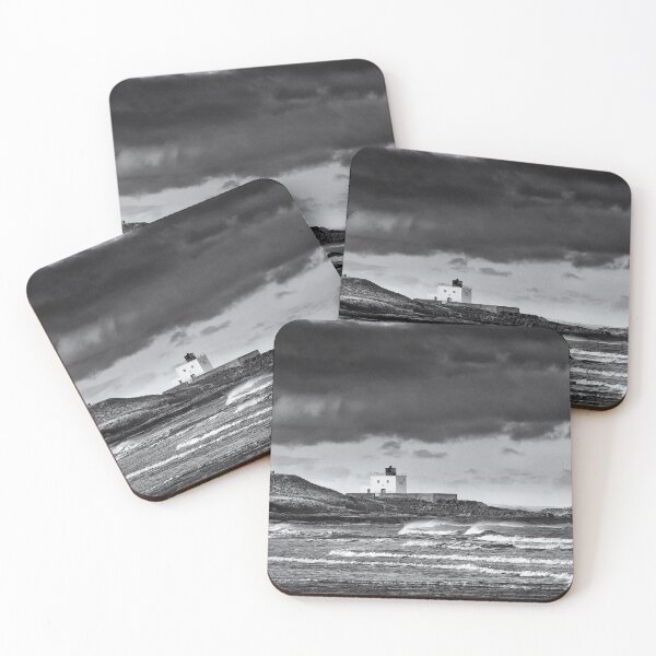 Item preview, Winter waves near Bamburgh lighthouse, Northumberland designed and sold by Richard Flint.