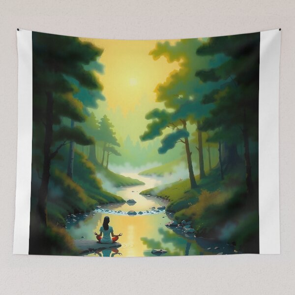 Item preview, Mystical Tranquility Bathed in Golden Light designed and sold by PanoramaPrints.