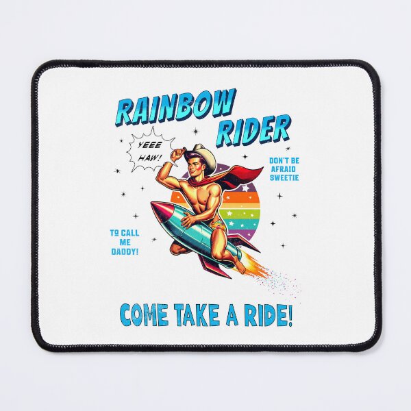 Item preview, Rainbow Rider Gay Cowboy Rocket Design designed and sold by DarkSenseDesign.