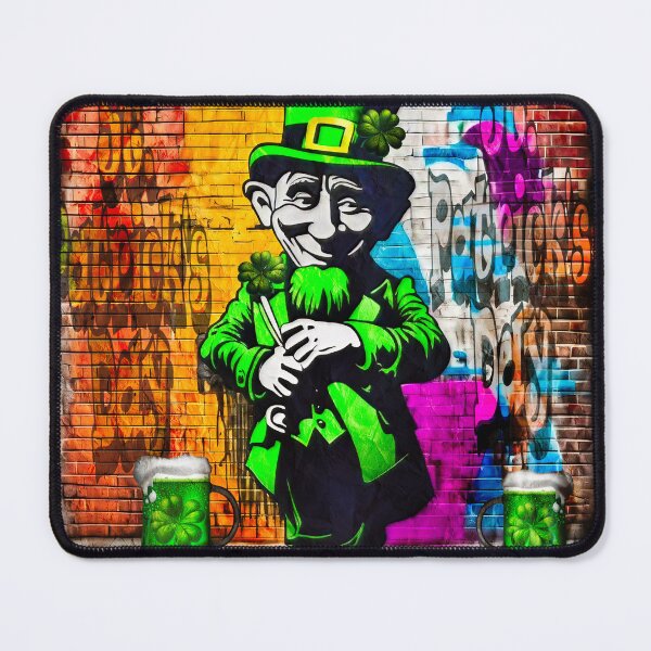 Item preview, St Patrick's Day Celebration Irish Leprechaun Graffiti designed and sold by Drone-tees.