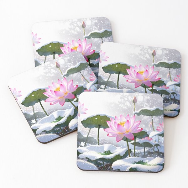 Item preview, Lotus in snowing. designed and sold by PatDoArt.