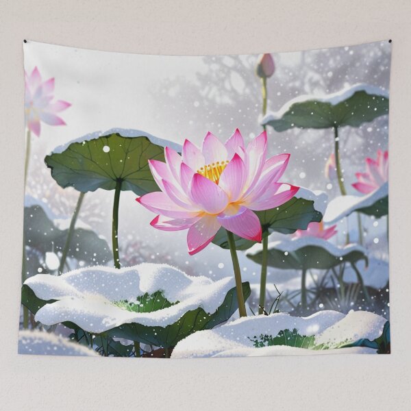 Item preview, Lotus in snowing. designed and sold by PatDoArt.