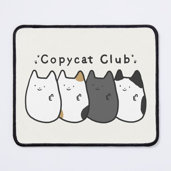 Item preview, Copycat Club Cat Neko Funny Meme Logo Art Simple Minimal Japanese White Black Kawaii Animal Anime designed and sold by Marinaaa010.