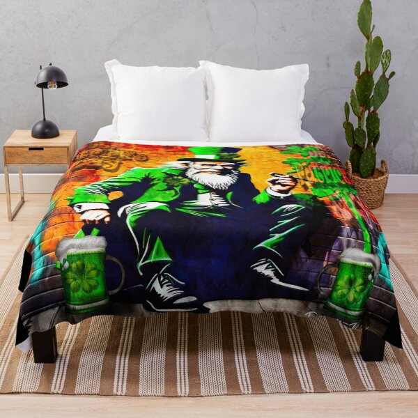 Item preview, St Patrick's Day Celebration Irish Leprechaun Graffiti designed and sold by Drone-tees.