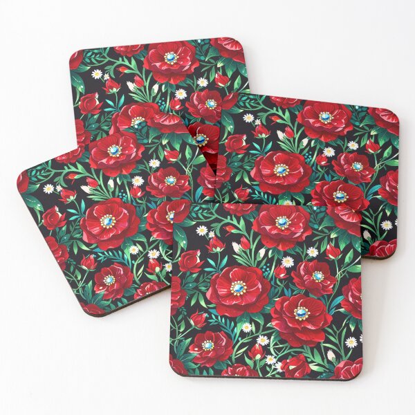 Item preview, Ruby flowers. designed and sold by PatDoArt.