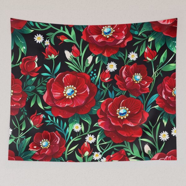 Item preview, Ruby flowers. designed and sold by PatDoArt.