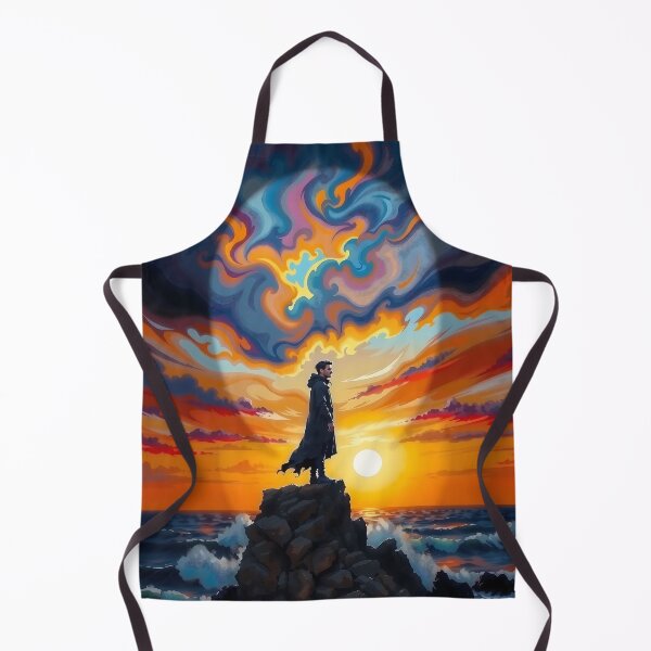 Item preview, Silent Figure Contemplates Golden Dusk's Fury designed and sold by PanoramaPrints.