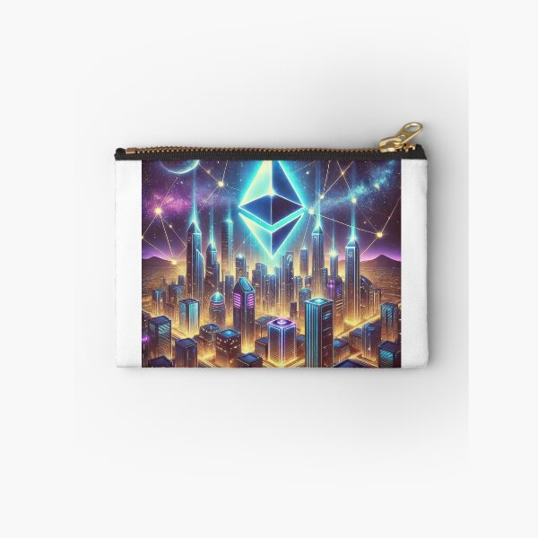 Item preview, Ethereum City - Futuristic Blockchain Skyline designed and sold by photoparadise22.