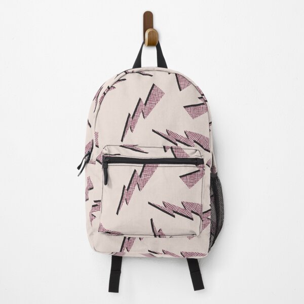 Item preview, Vintage cartoon flash electricity power zigzag in beige dark red colors designed and sold by Milatoo.