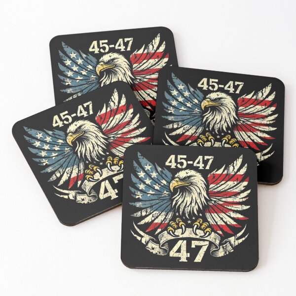 Item preview,  Trump 2025 , 45-47 Vintage American Flag Retro Eagle 45-47 Trump designed and sold by love3617.
