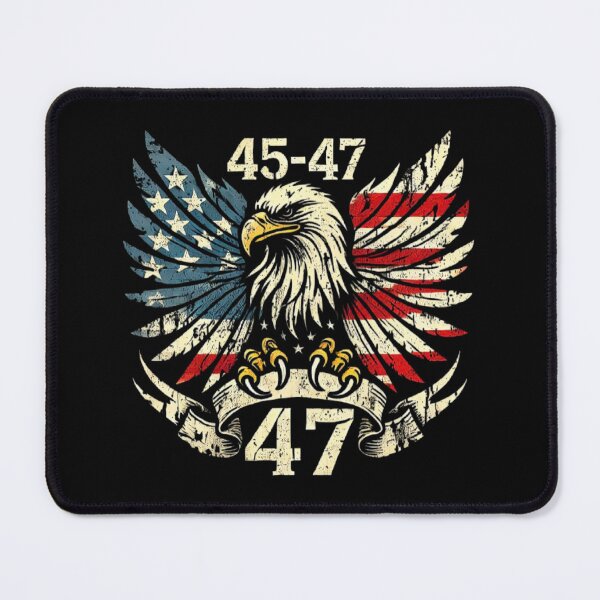 Item preview,  Trump 2025 , 45-47 Vintage American Flag Retro Eagle 45-47 Trump designed and sold by love3617.
