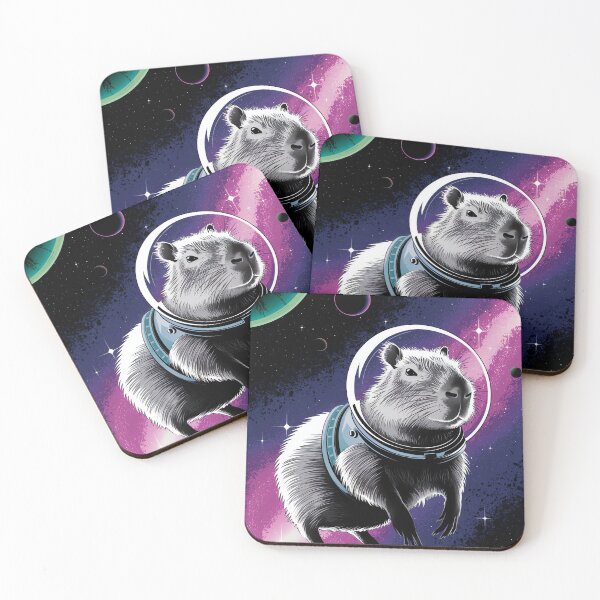 Item preview, Astronaut Capybara, Space Inspired Animal Art designed and sold by madtoyman.