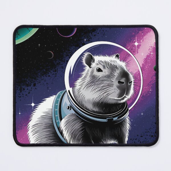 Item preview, Astronaut Capybara, Space Inspired Animal Art designed and sold by madtoyman.
