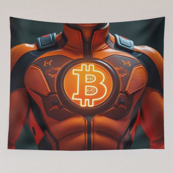 Item preview, Bitcoin Man: The Crypto Superhero designed and sold by RK - Shop.