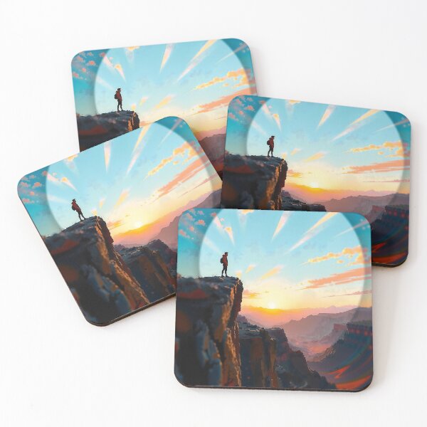 Item preview, Whispers of Solitude on Majestic Peaks at Sunset's Warm Light designed and sold by PanoramaPrints.