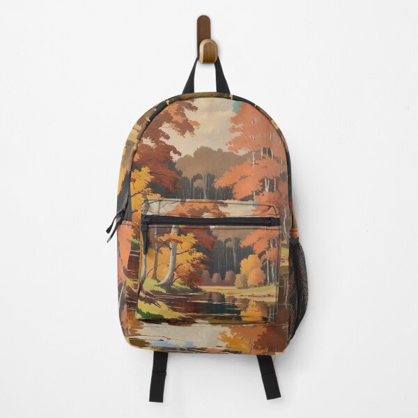 Item preview, Vintage Impressionist Landscape: Forest Lake in Autumn | Impressionism | Landscape Artwork designed and sold by UnhingedBird.