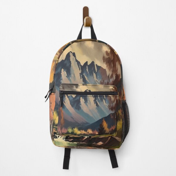 Item preview, Vintage Impressionist Landscape: Mountains in Autumn | Impressionism | Landscape Artwork designed and sold by UnhingedBird.