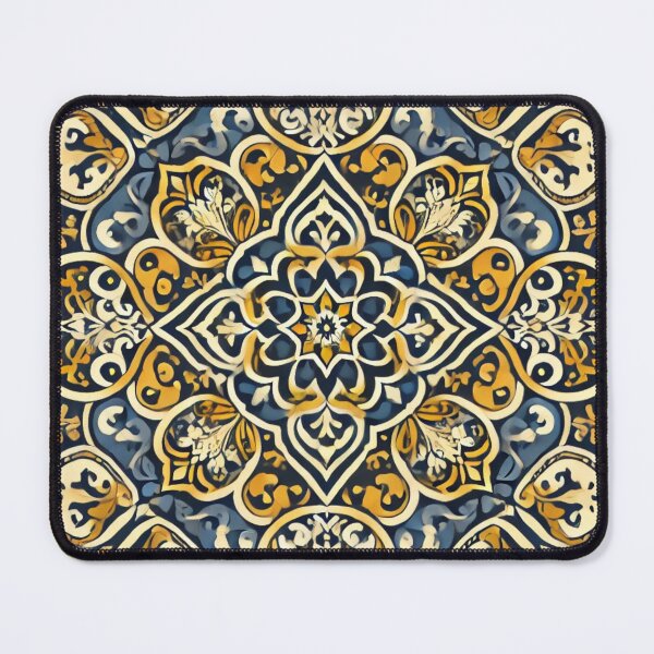 Item preview, Moorish Elegance - Traditional Moroccan Motifs in Blue and Gold designed and sold by FAONIM.
