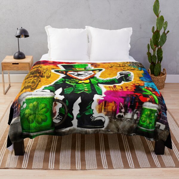 Item preview, St Patrick's Day Celebration Irish Leprechaun Graffiti designed and sold by Drone-tees.