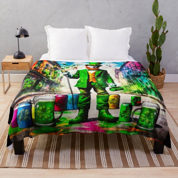 Item preview, St Patrick's Day Celebration Irish Leprechaun Graffiti designed and sold by Drone-tees.