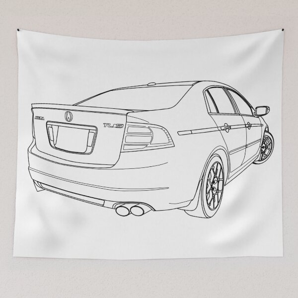 Item preview, Acura TL Type S (UA6) Line Art designed and sold by shavingisboring.