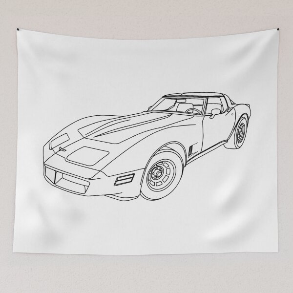 Item preview, C3 Corvette Line Art designed and sold by shavingisboring.