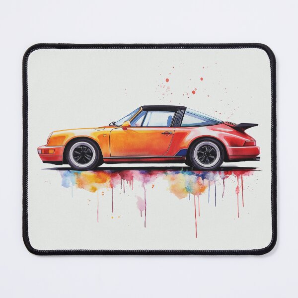 Artikelvorschau, Vintage 911 964 Targa Aquarellmalerei entworfen und verkauft von blackdogshop.