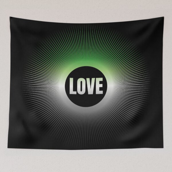 Item preview, Valentines Love, Aromantic pride flag graphic, Love Spiral Graphic, love, 14th February, Valentines Day, Self Love, Self Care, designed and sold by PrideBeProud.