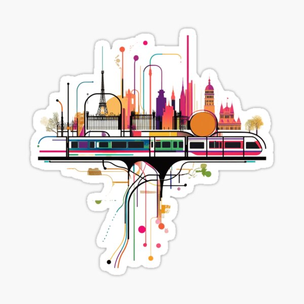 Vista previa del artículo con la obra «Mapa artístico del metro de París», diseñado y vendido por matixxx.