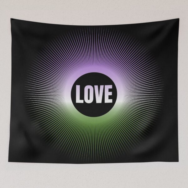 Item preview, Valentines Love, Genderqueer pride flag graphic, Love Spiral Graphic, love, 14th February, Valentines Day, Self Love, Self Care, designed and sold by PrideBeProud.