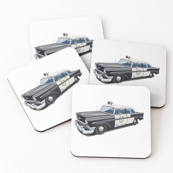 Item preview, 1956 Bel Air Police Car Color Illustration designed and sold by shavingisboring.
