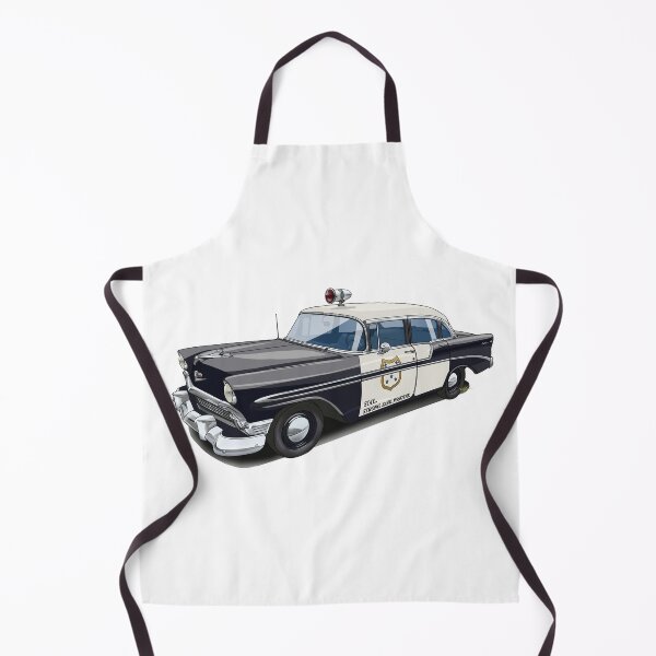 Item preview, 1956 Bel Air Police Car Color Illustration designed and sold by shavingisboring.