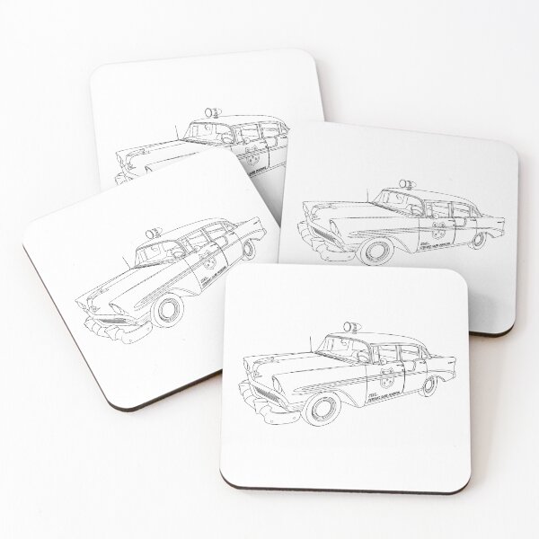Item preview, 1956 Bel Air Police Car Line Art designed and sold by shavingisboring.