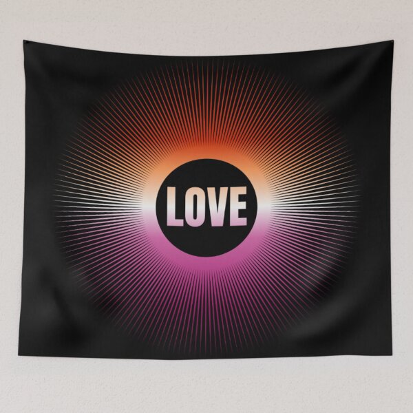 Item preview, Valentines Love, Lesbian pride flag graphic, Love Spiral Graphic, love, 14th February, Valentines Day, Self Love, Self Care, designed and sold by PrideBeProud.
