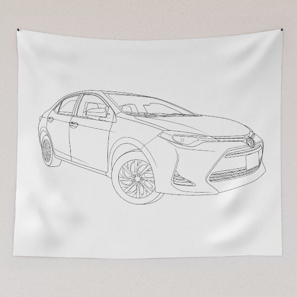Item preview, Toyota Corolla E170 Line Art designed and sold by shavingisboring.