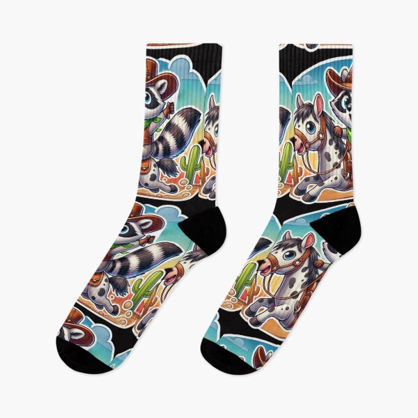 Item preview, Mapache vaquero - a caballo designed and sold by DamioPolArt.