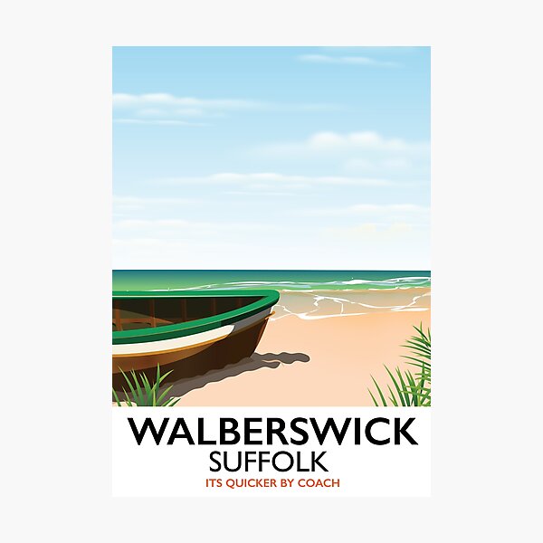Walberswick Suffolk travel poster Photographic Print