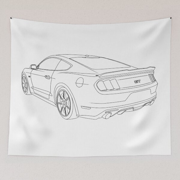Item preview, Ford Mustang GT (S550) Line Art designed and sold by shavingisboring.