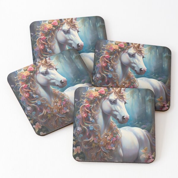 Artikelvorschau, Verzaubertes Fantasy-Einhorn mit Blumenmähne entworfen und verkauft von KilianSzmid.