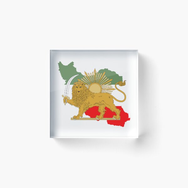 Item preview, Iran Persia map & flag - Shir o Khorshid - Lion and Sun designed and sold by Farzad Designs.