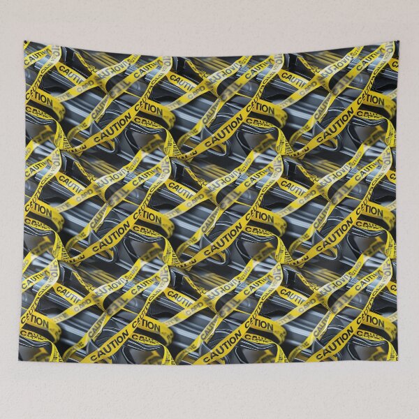 Item preview, Funny Trendy Black Yellow Caution Tape Warning designed and sold by ArtisticPen-art.