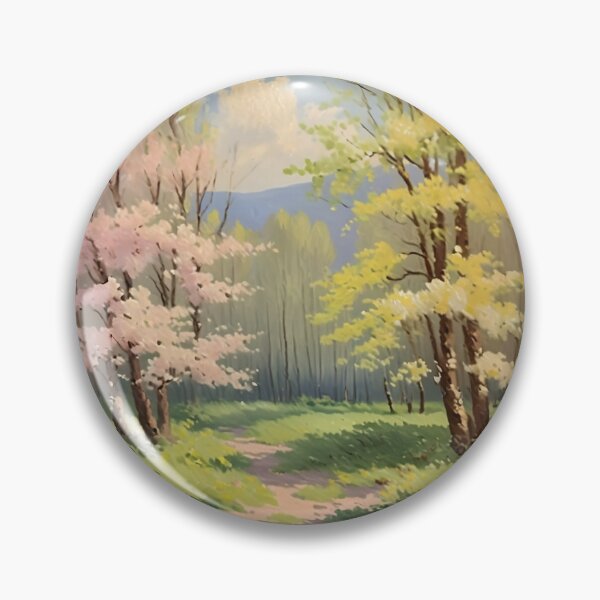 Item preview, Vintage Impressionist Landscape: Forest Path in Spring | Impressionism | Landscape Artwork designed and sold by UnhingedBird.