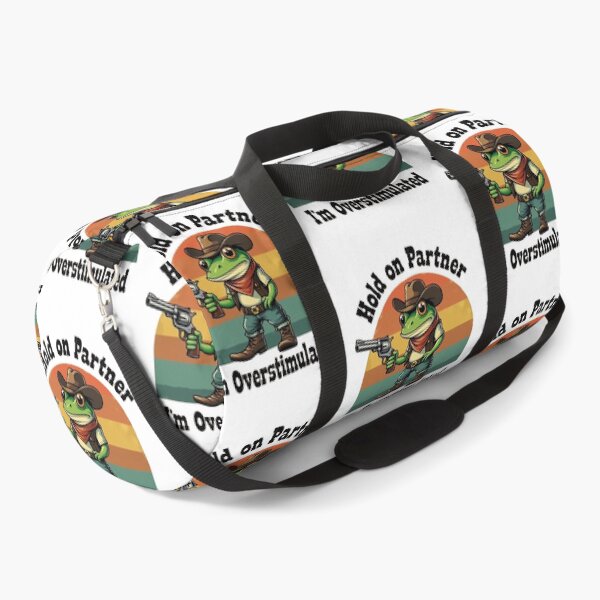 Item preview, Hold On Partner I'm Overstimulated Cowboy Frog  designed and sold by Blok45.