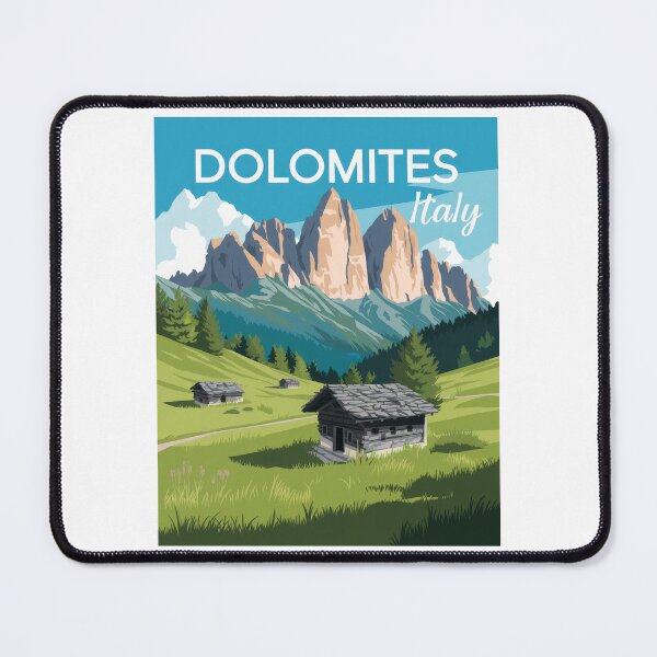 Item preview, Minimal Dolomites Travel Poster – Retro Vintage Italian Alpine Landscape designed and sold by pod24.