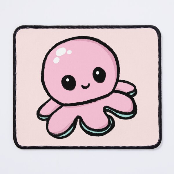 Item preview, Cute pink happy octopus aesthetic girly designed and sold by vyascreations.