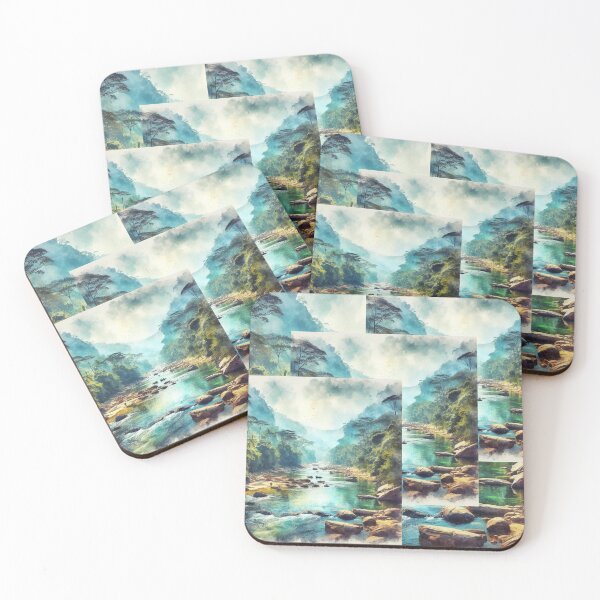 Item preview, Latino Vistas: A Celebration in Vibrant AI Watercolors, Montaje de Rocas designed and sold by El-Idioma-Bros.
